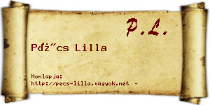 Pécs Lilla névjegykártya